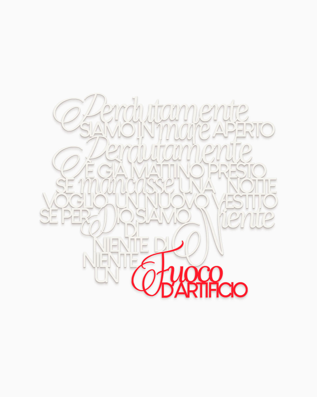 Scritta in legno Perdutamente