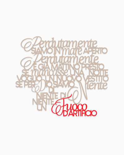 Scritta in legno Perdutamente