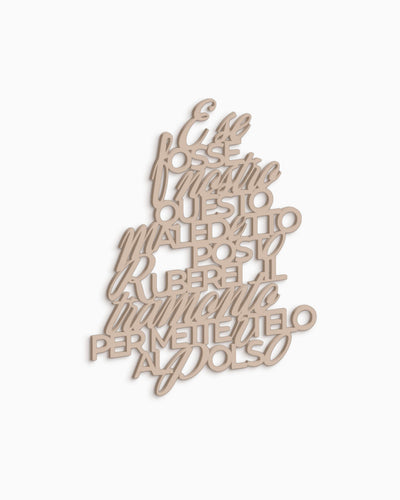 Scritta in legno Comuni Immortali