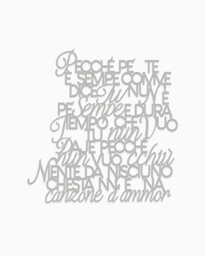 Scritta in legno Canzone d'amore