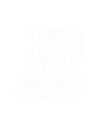 Scritta in legno Canzone d'amore