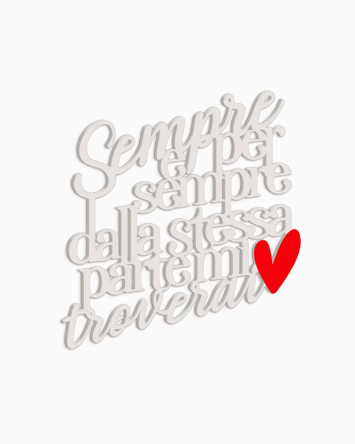 Scritta Sempre e per sempre
