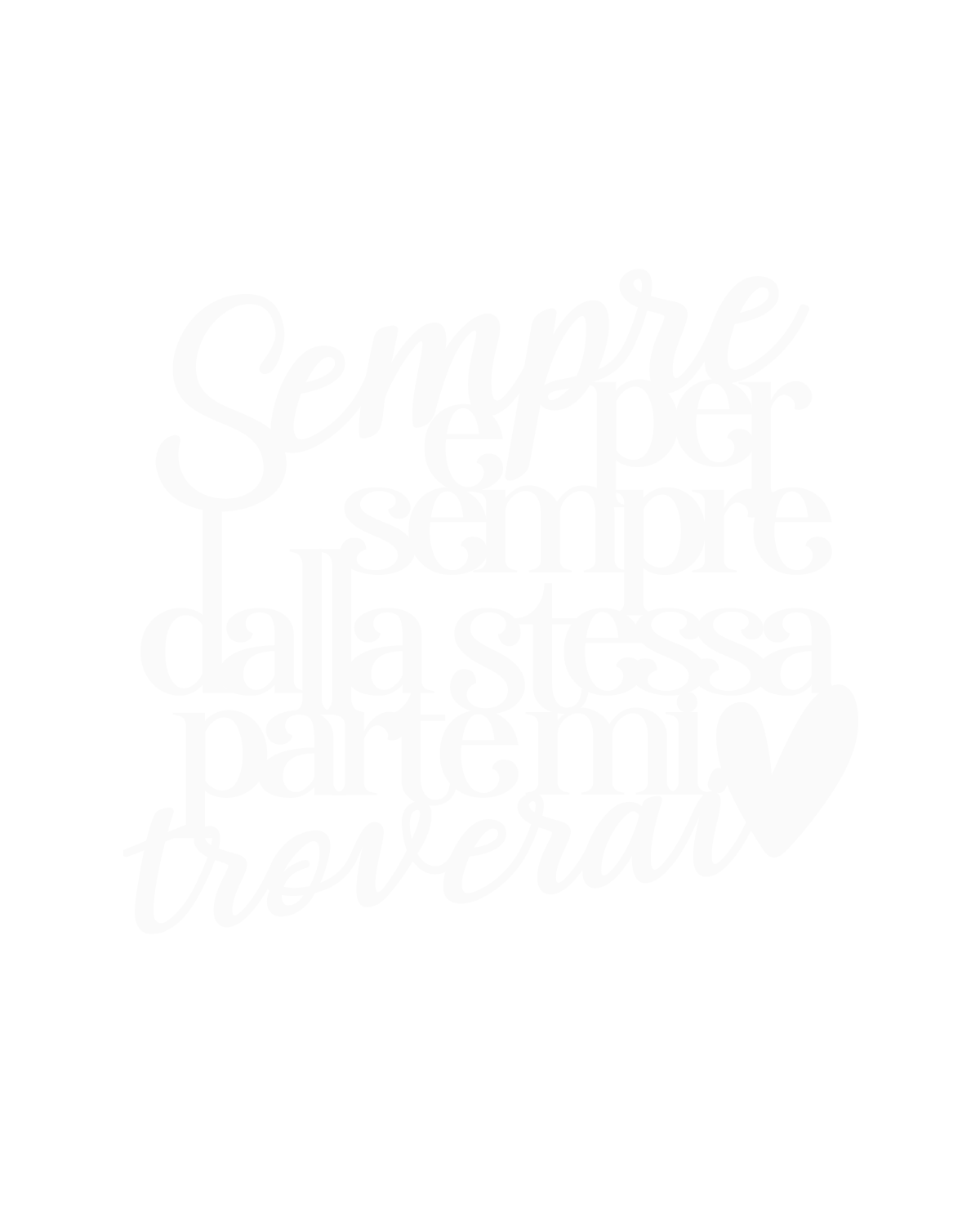 Scritta Sempre e per sempre