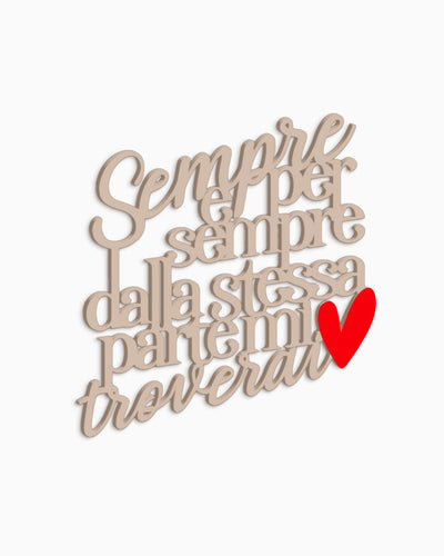 Scritta Sempre e per sempre