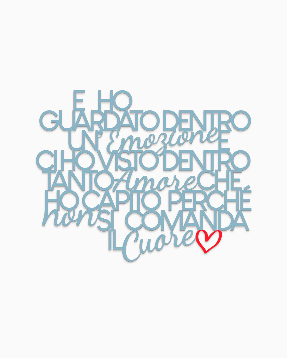 Scritta in legno Senza parole