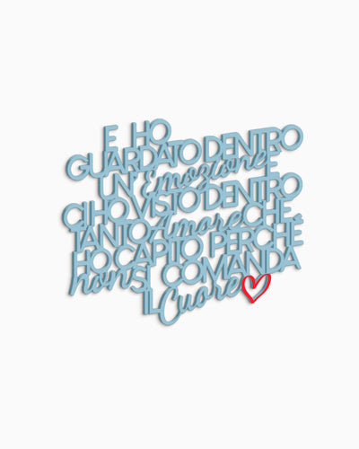 Scritta in legno Senza parole