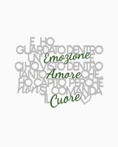 Scritta in legno Senza parole