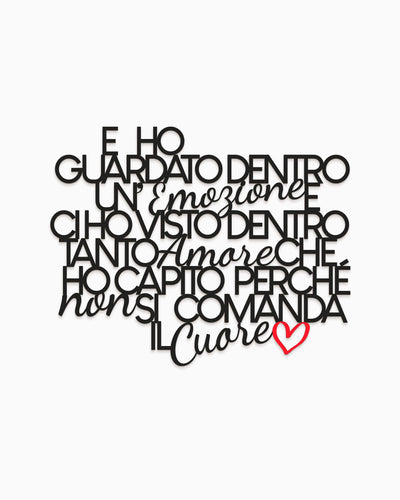Scritta in legno Senza parole