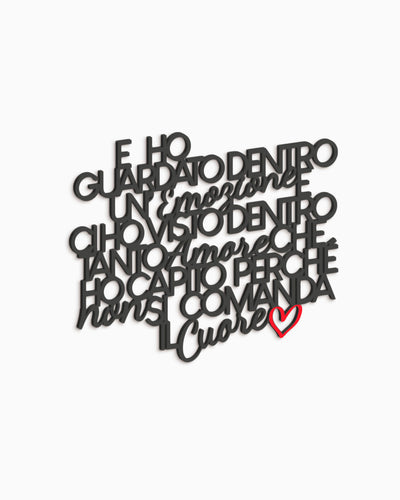 Scritta in legno Senza parole