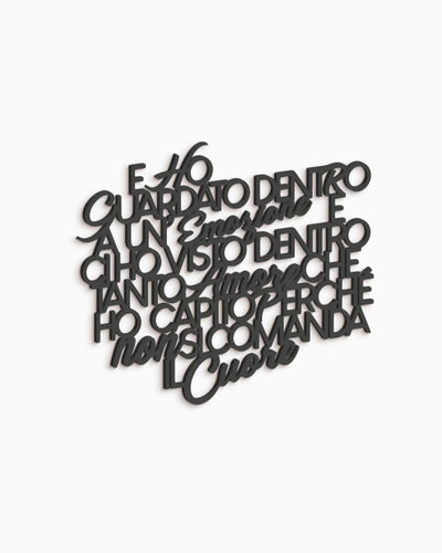 Scritta in legno Senza parole