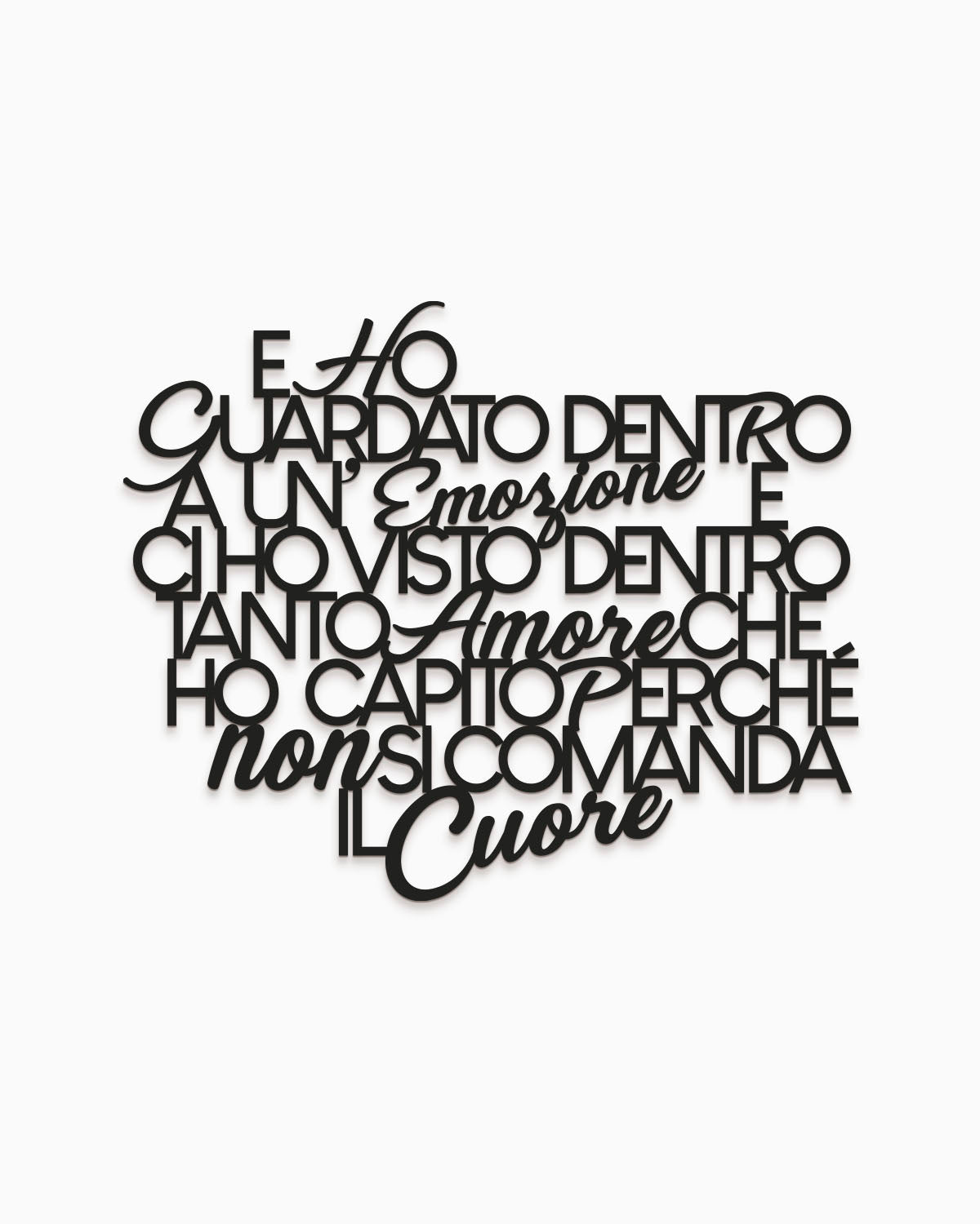Scritta in legno Senza parole