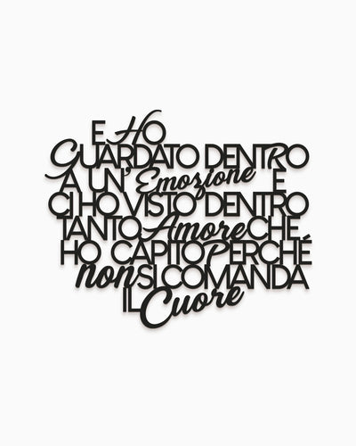 Scritta in legno Senza parole