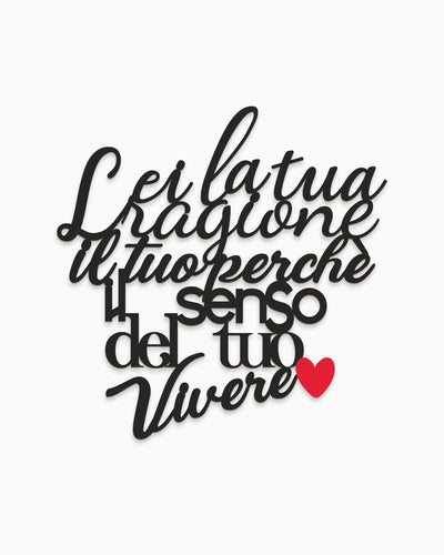 Scritta Lei la tua ragione