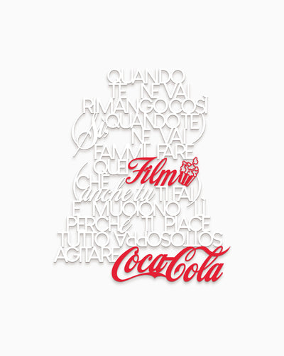 Scritta in legno Coca cola