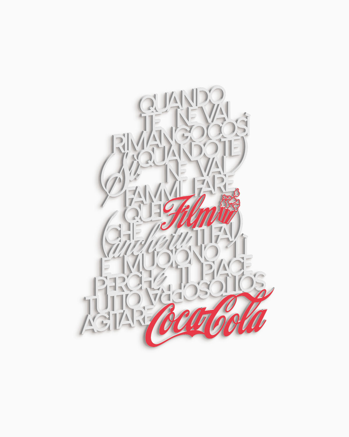 Scritta in legno Coca cola