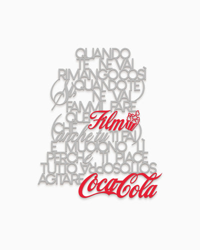 Scritta in legno Coca cola