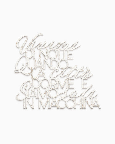 Scritta in legno Vivimi di notte