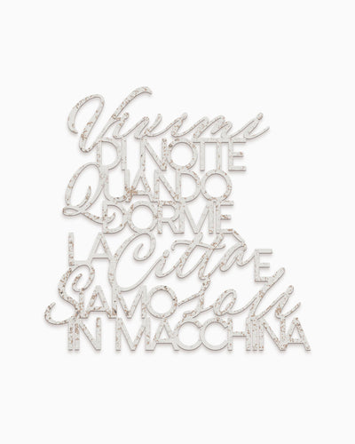 Scritta in legno Vivimi di notte