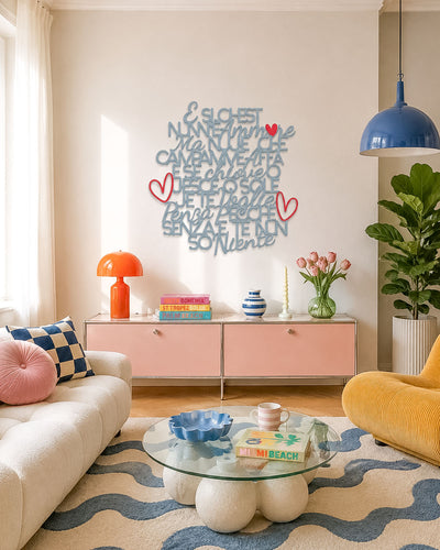 Scritta in legno Senza e' te