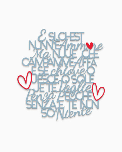 Scritta in legno Senza e' te