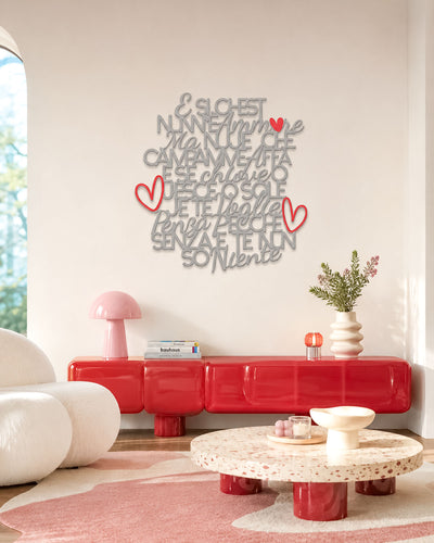 Scritta in legno Senza e' te