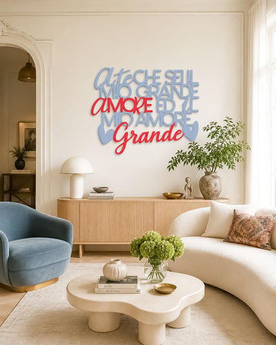 Scritta in legno Grande Amore
