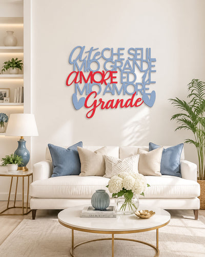 Scritta in legno Grande Amore