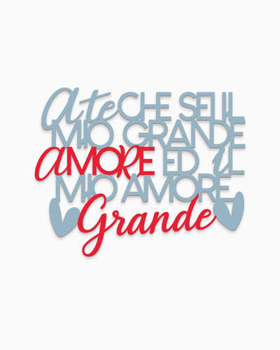 Scritta in legno Grande Amore