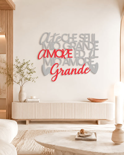 Scritta in legno Grande Amore