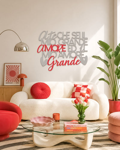 Scritta in legno Grande Amore