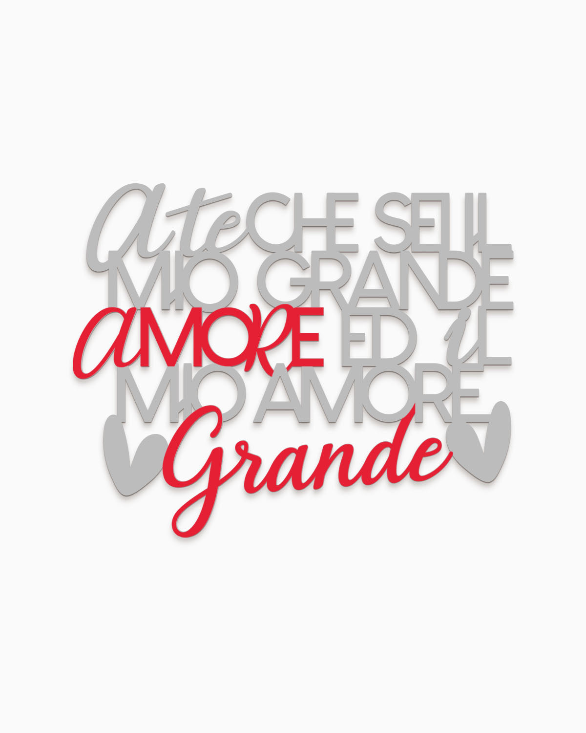 Scritta in legno Grande Amore