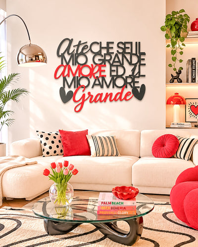 Scritta in legno Grande Amore