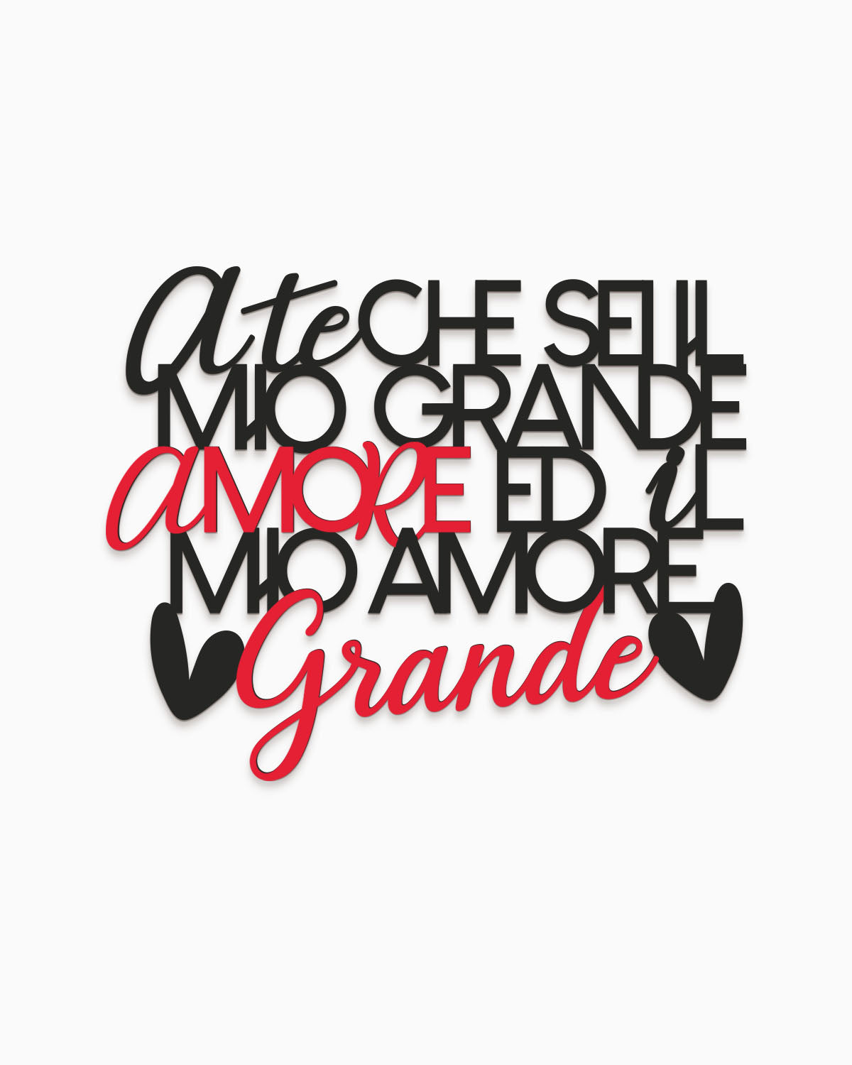 Scritta in legno Grande Amore