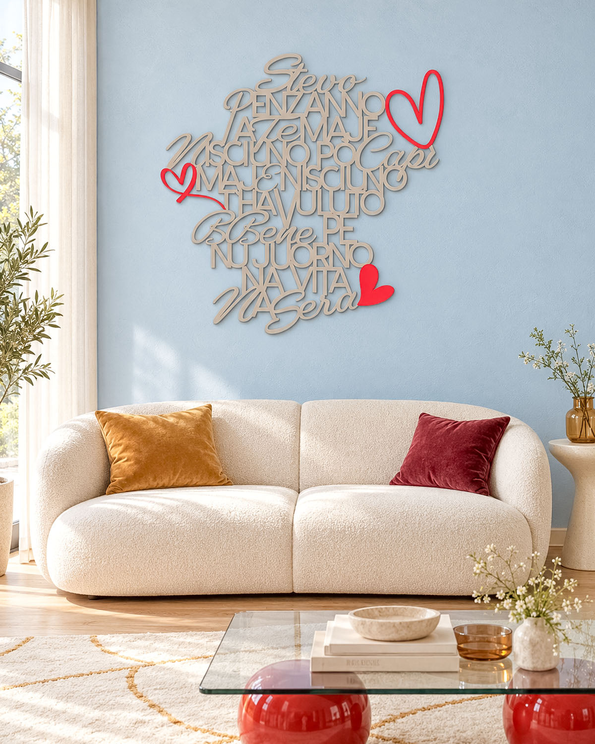 Scritta in legno Per Noi