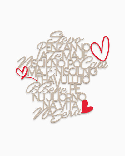 Scritta in legno Per Noi