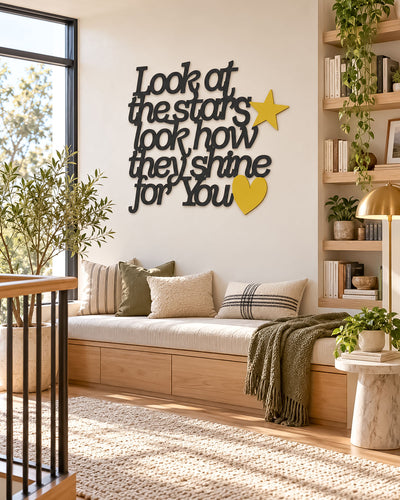 Scritta in legno Yellow
