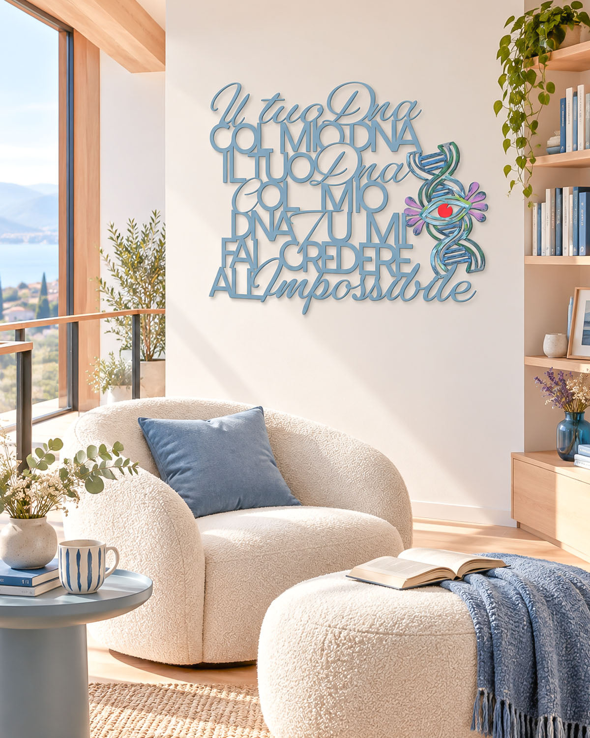 Scritta in legno DNA