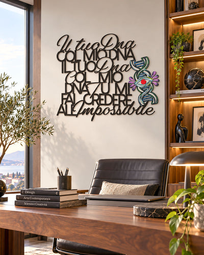 Scritta in legno DNA
