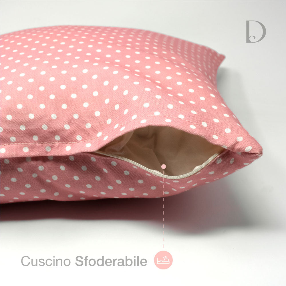 Pink Polka Dot Cushion