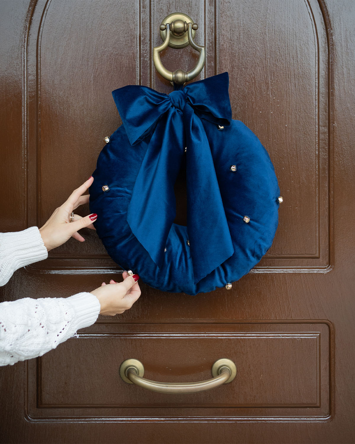 decorazione natalizia, ghirlanda fuori porta decorazione casa #colore_blu