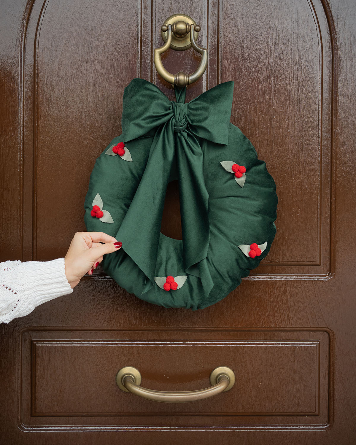 decorazione natalizia, ghirlanda fuori porta decorazione casa #colore_verde