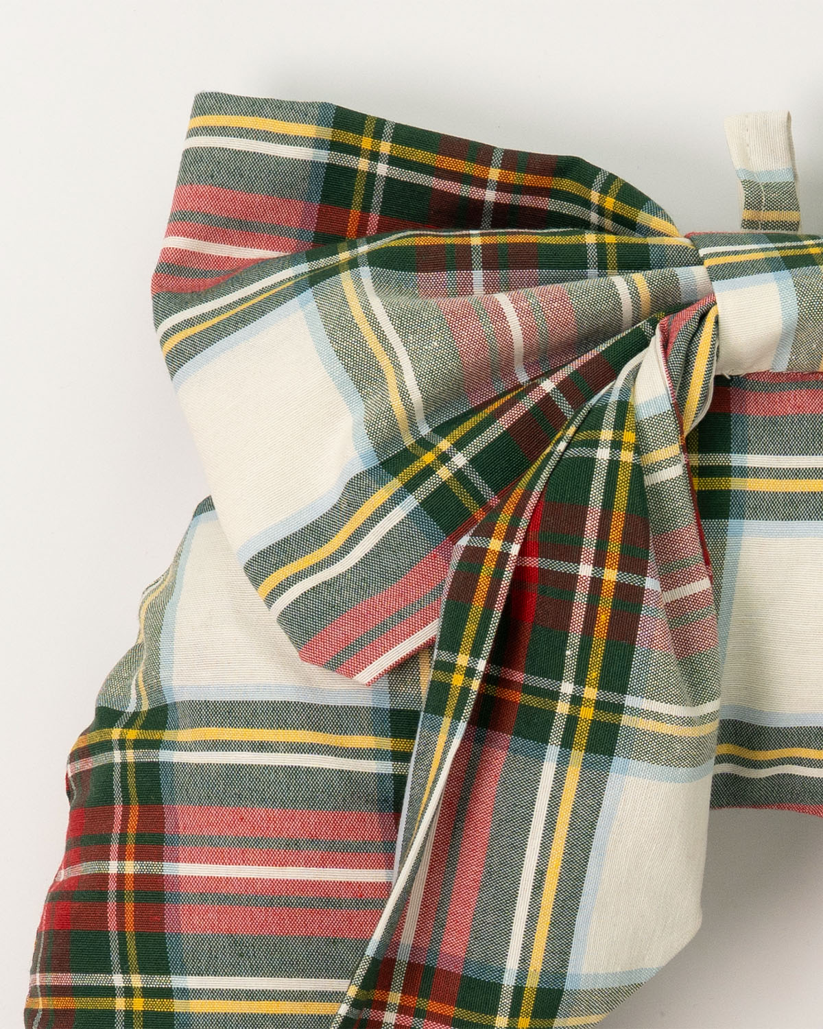 decorazione natalizia, ghirlanda tartan 