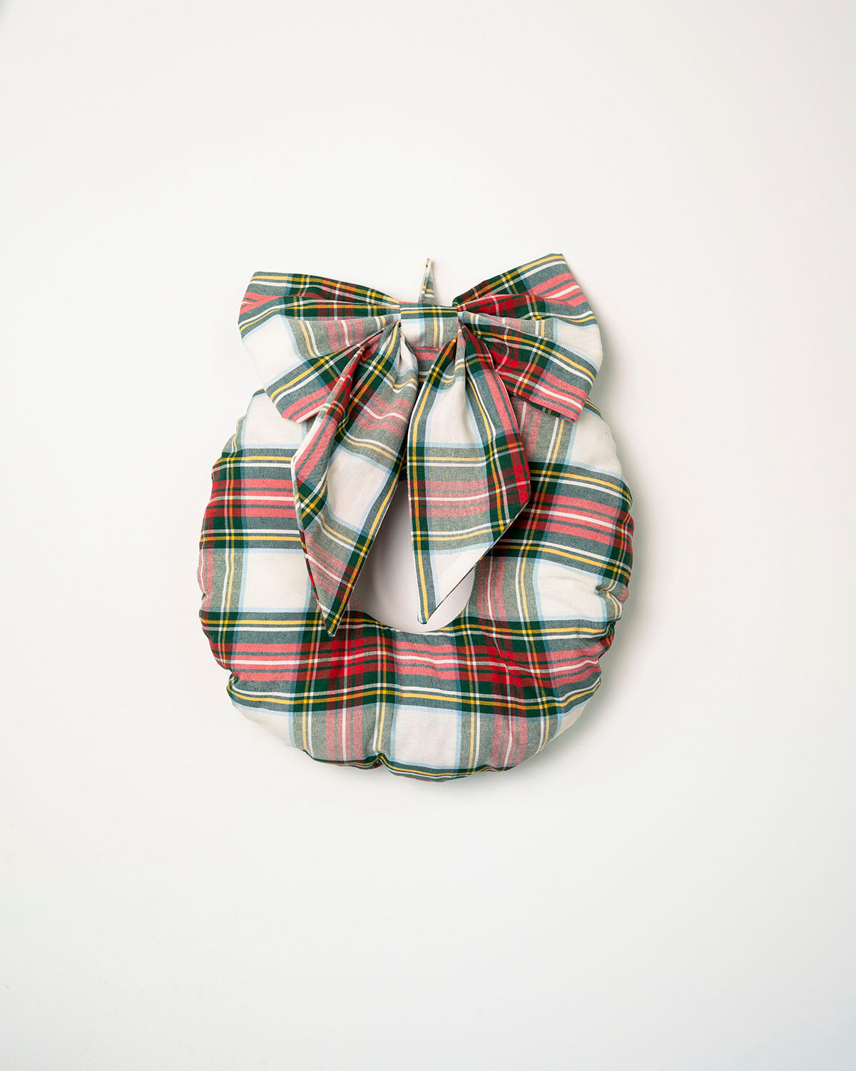 decorazione natalizia, ghirlanda tartan 