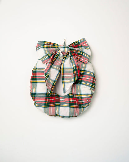 decorazione natalizia, ghirlanda tartan 