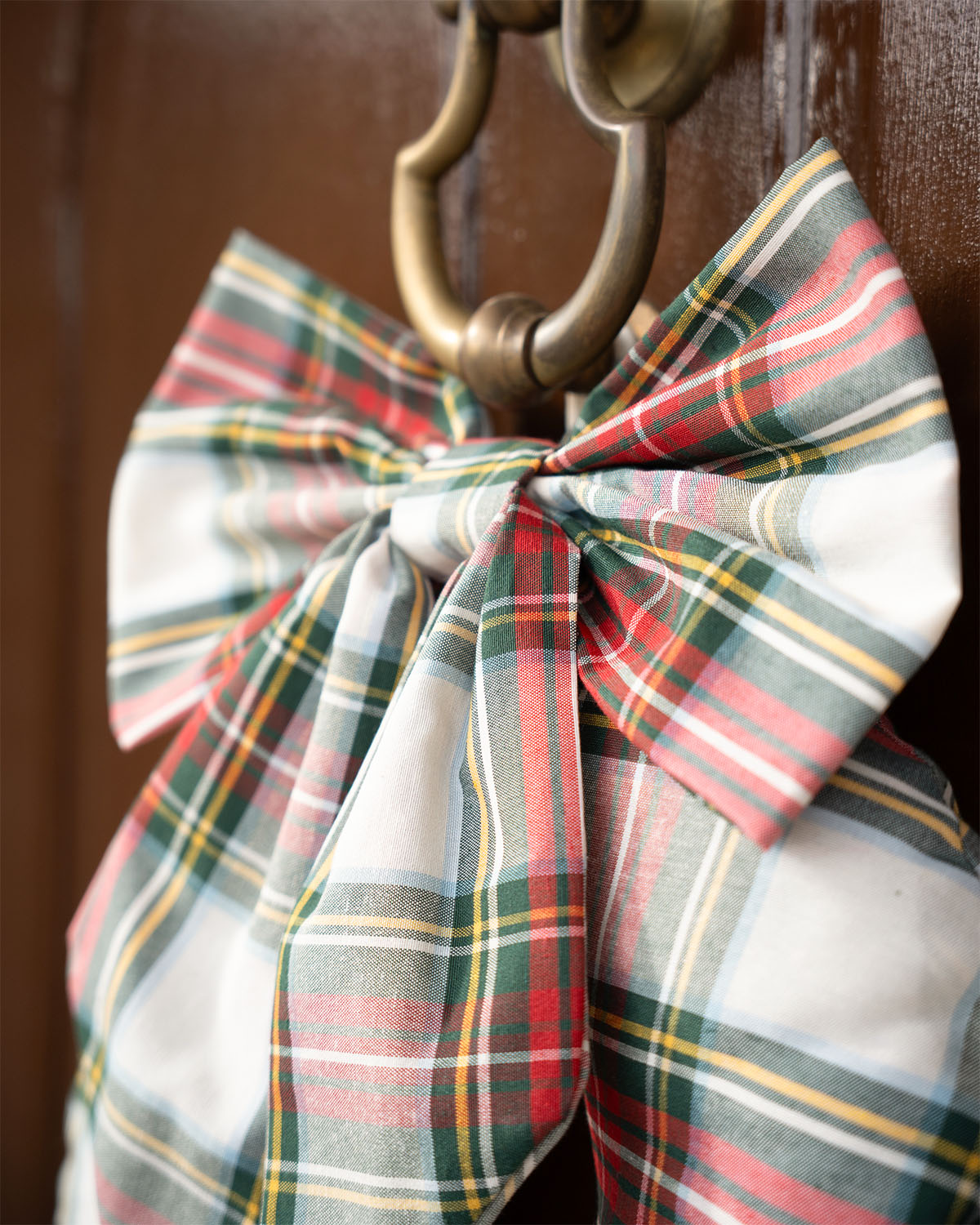 decorazione natalizia, ghirlanda tartan 