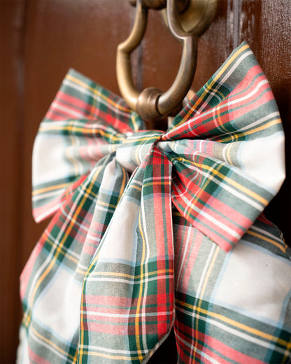 decorazione natalizia, ghirlanda tartan 