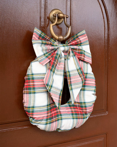 decorazione natalizia, ghirlanda tartan 