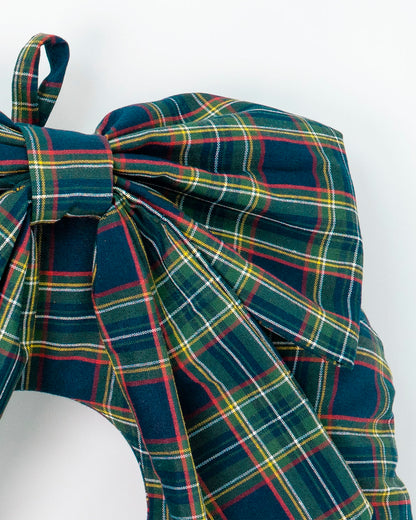 decorazione natalizia, ghirlanda tartan 