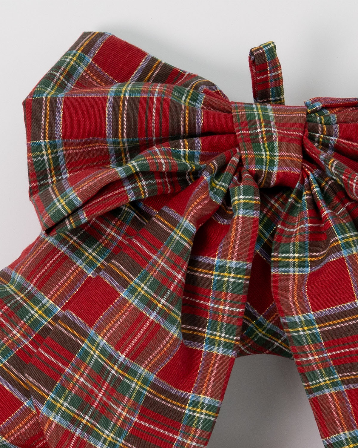 decorazione natalizia, ghirlanda tartan #colore_rosso
