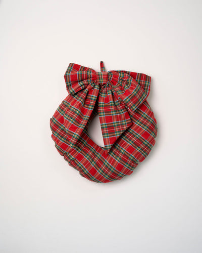 decorazione natalizia, ghirlanda tartan 